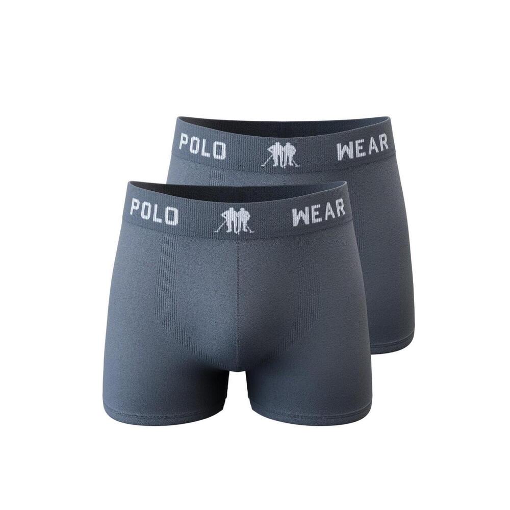 Polo Wear Men's 2-Pack Trunks Underwear Gray